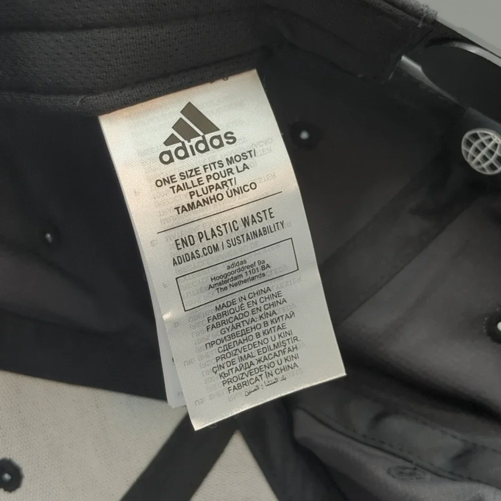 Adidas Golf Performance 6 Panel Hat Trophy Cup Logo Snapback OSFM Cap Black
